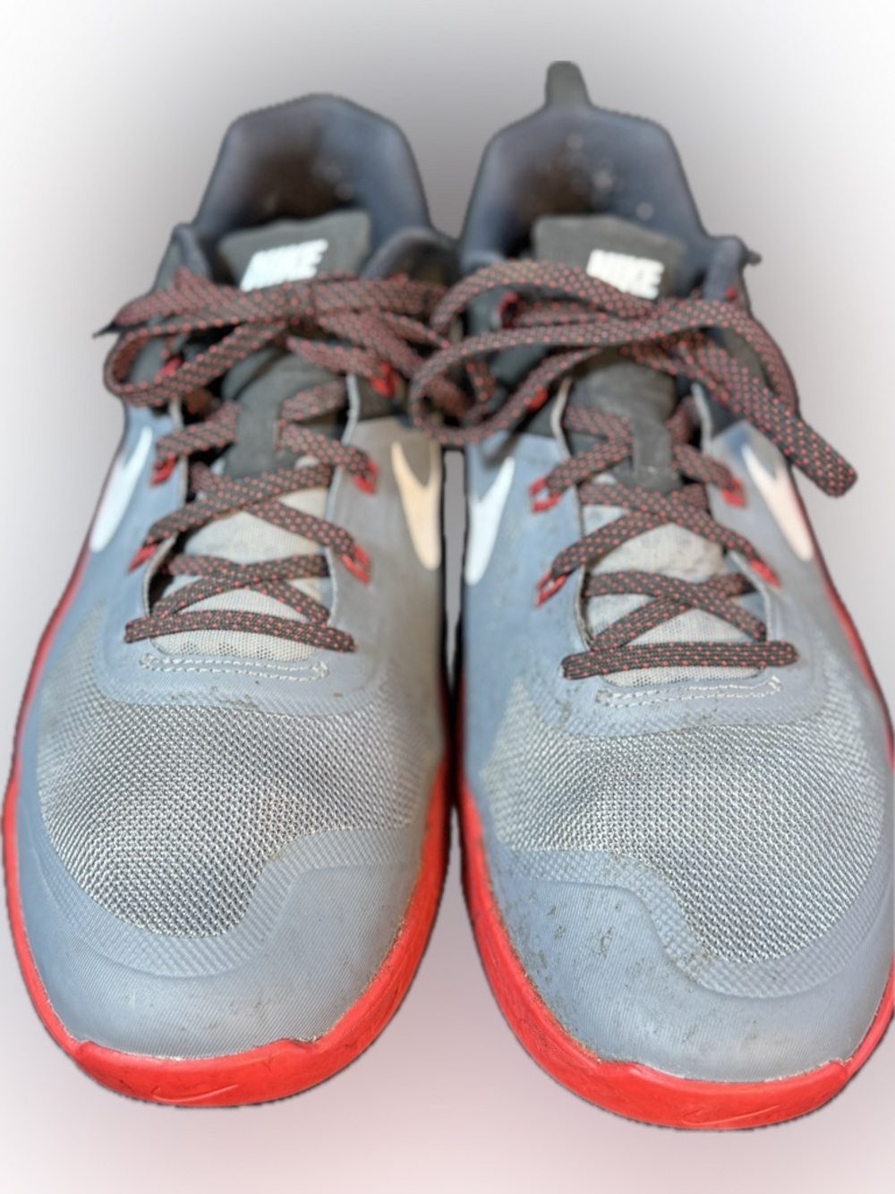 Nike Flywire Training Shoes Gray Red Men’s Sneakers Cross Trainer